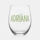 カエルパーソナライズされたギフトが大好きな女の子 ステムなしワイングラス (裏面)