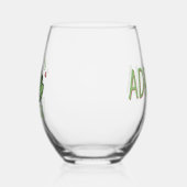 カエルパーソナライズされたギフトが大好きな女の子 ステムなしワイングラス (左)