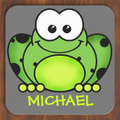 カエルパーソナライズされたステッカー スクエアシール