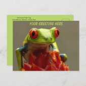 カエルパーソナライズされた山 ポストカード (正面/裏面)