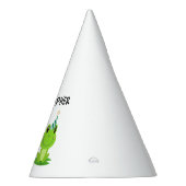 カエルパーティーファースト誕生日湿地グリーンフロギー パーティーハット (右)