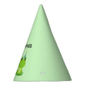 カエルパーティーファースト誕生日湿地グリーンフロギー パーティーハット (右)