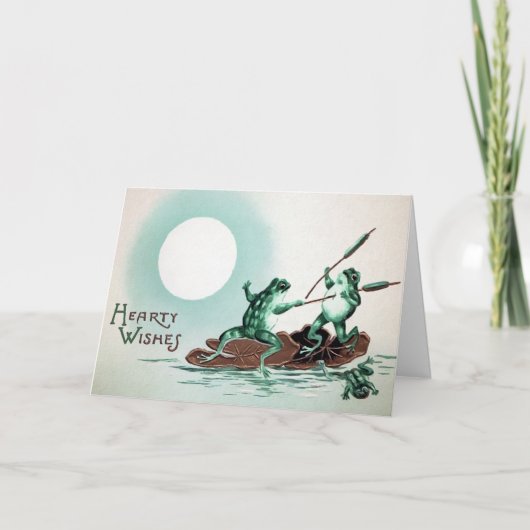 カエルビクトリアンとクリスマスカード シーズンカード (正面)