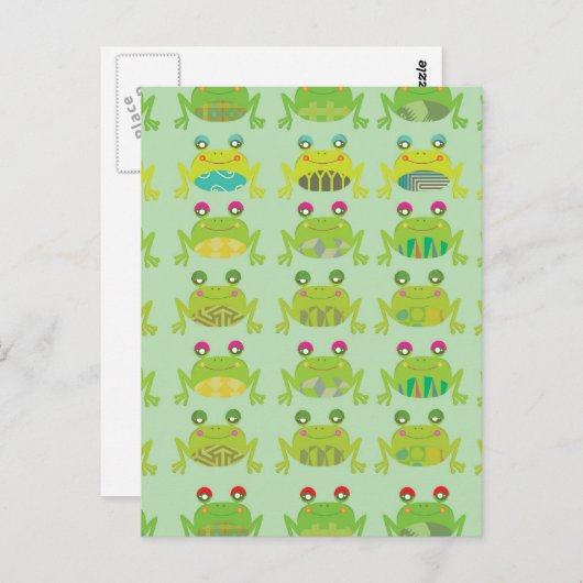 カエルファンキーのカエル ポストカード (正面/裏面)