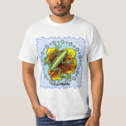 カエルフラワー Tシャツ (正面)