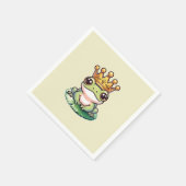 カエルプリンスイン金ゴールドクラウンベビーシャワー誕生日 スタンダードカクテルナプキン (角)