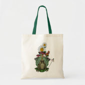 カエルプリンセスオン玉座かわいいトートバッグ トートバッグ (正面)