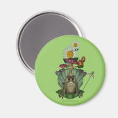 カエルプリンセスオン玉座かわいい磁石 マグネット (正面/裏面)