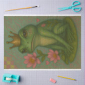 カエルプリンセスデコページ紙-お洒落クラウン 薄葉紙 (クラフト)