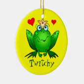 カエルプリンセスプリンス漫画カエル名オーナメント セラミックオーナメント (右)