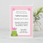 カエルプリンセスベビーシャワー招待状 招待状 (スタンド正面)