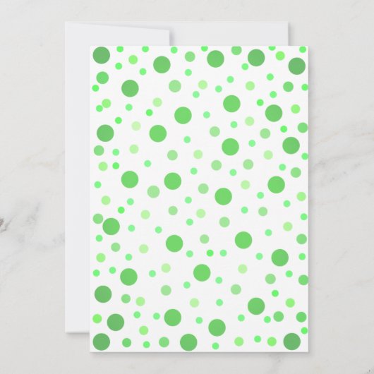 カエルベビー1stバースデーグリーンパーソナライズされた紙吹雪 招待状 (裏面)