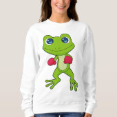 カエルボクシングボクサーボクシング手袋 スウェットシャツ (正面)