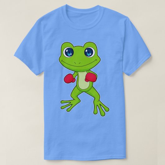 カエルボクシングボクサーボクシング手袋 Tシャツ (デザイン正面)