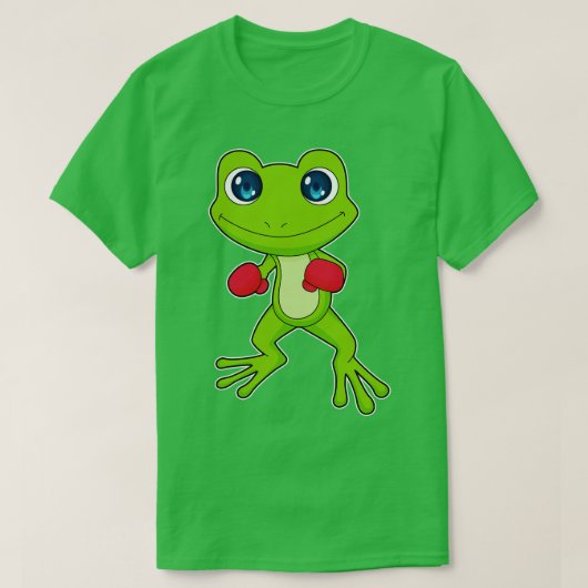 カエルボクシングボクサーボクシング手袋 Tシャツ (デザイン正面)