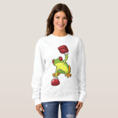 カエルボクシングボクシング手袋 スウェットシャツ (正面フル)