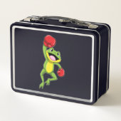 カエルボクシングボクシング手袋 メタルランチボックス (裏面)