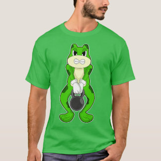 カエルボディビルダンベル Tシャツ