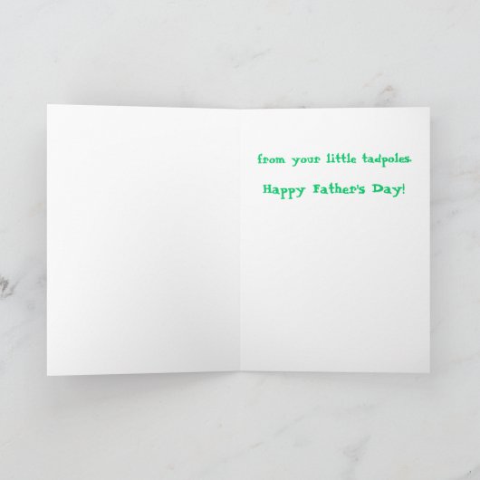 カエルユーモアのあるの父親の日札 カード (内部)