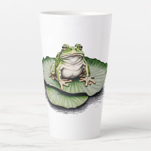 カエルラテコーヒーマグ カフェラテマグ (正面)