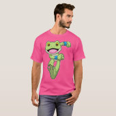 カエルランニングランナーフィットネス Tシャツ (正面フル)