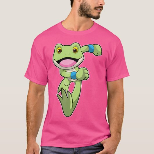 カエルランニングランナーフィットネス Tシャツ (正面)