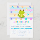 カエルレトロ1st誕生日パーティー 招待状 (正面)