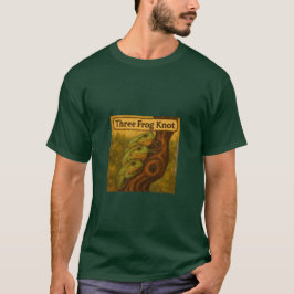 カエル三匹の結び目 - 奇想天外な両生類の言葉遊びアート Tシャツ