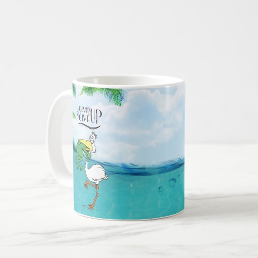 カエル与えの喉を詰まらせないこと コーヒーマグカップ (正面左)