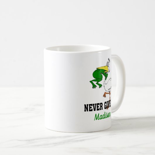 カエル与えの喉を詰まらせないこと コーヒーマグカップ (正面右)