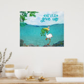 カエル与えの喉を詰まらせないこと ポスター (キッチン)