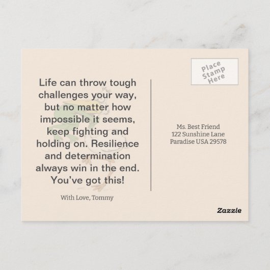 カエル与えの喉を詰まらせないこと ポストカード (裏面)