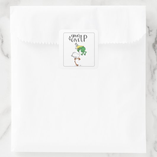 カエル与えの喉を詰まることのない鳥 スクエアシール (バッグ)