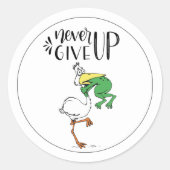 カエル与えの喉を詰まることのない鳥 ラウンドシール (正面)