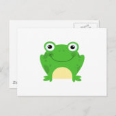 カエル両生類カエルかわいい漫画の動物 ポストカード (正面/裏面)