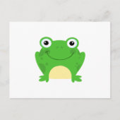 カエル両生類カエルかわいい漫画の動物 ポストカード (正面)