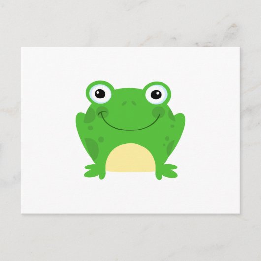 カエル両生類カエルかわいい漫画の動物 ポストカード (正面)