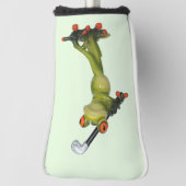 カエル人形ゴルファーのパターカバー ゴルフヘッドカバー (回転90)