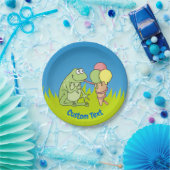 カエル付きアイスクリーム紙プレート ペーパープレート (パーティー)