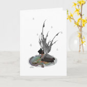 カエル付きボーイレインフェアリー誕生日カード カード (黄色い花)