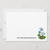 カエル付きリリーパッド結婚式招待状 招待状 (裏面)