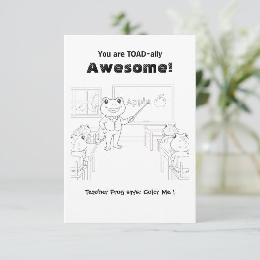 カエル先生のカラーリング "Toad-ally Awesome" サンキューカード (スタンド正面)