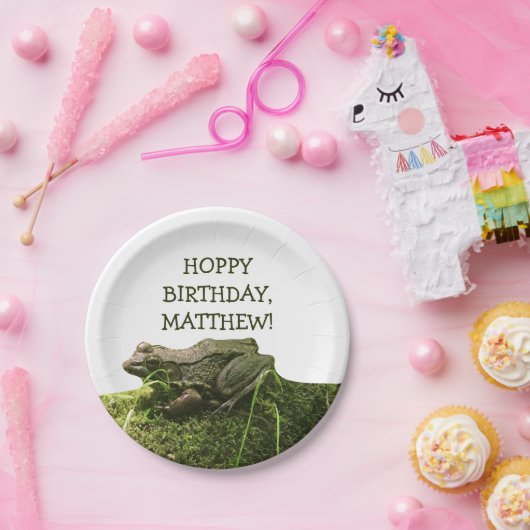 カエル写真パーソナライズされたパーティー ペーパープレート (パーティー)