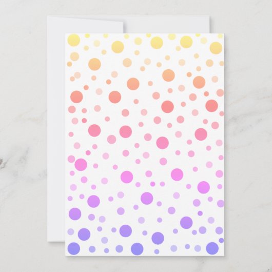 カエル写真誕生日ピンク1位パーティーかわいい水玉模様 招待状 (裏面)