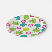 カエル及びNenupharの継ぎ目が無いパターン ペーパープレート (アングル)