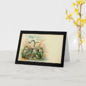「カエル合唱」グリーティングカード カード (黄色い花)
