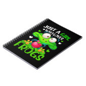 カエル大好きな女の子ガール蛙 ノートブック (左側)