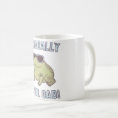 カエル大好きパパにぴったりな面白いカエルのデザイン コーヒーマグカップ (正面右)