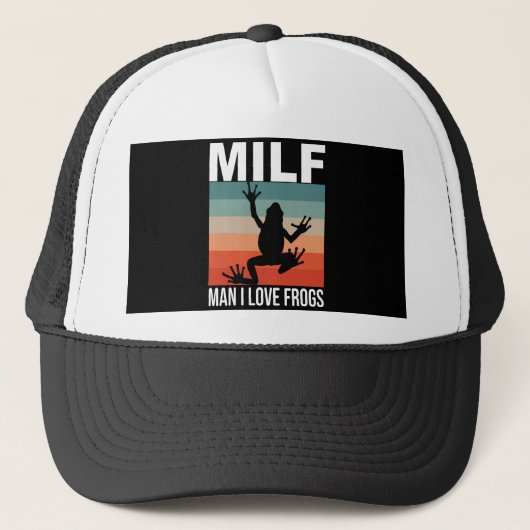 カエル大好き男 キャップ (正面)