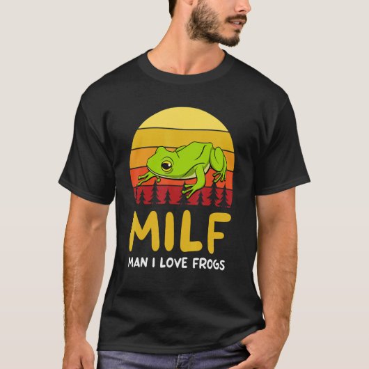 カエル大好き男 Tシャツ (正面)